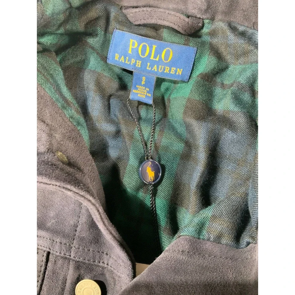 New Polo Ralph Lauren S Leather/Suede Western Moto/Biker Trucker Type-3 Jacket - Picture 5 of 11